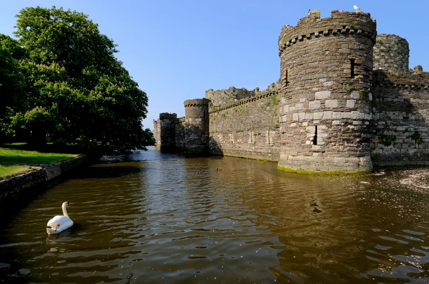 Beaumaris Castle located on the Isle of Anglesey, home of witchcraft and druidism.